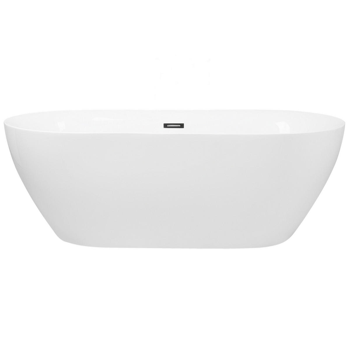 BADEWANNE FREISTEHEND 80x180x58 cm weiß Carrera - Weiß, Kunststoff (80/58/180cm) - Beliani