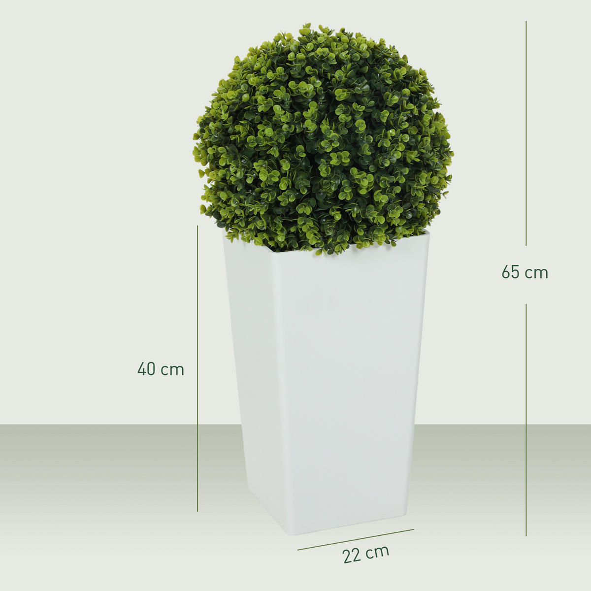 KÜNSTLICHE Pflanzen Grün 32.0/32.0/65.0cm - Grün, Kunststoff (65cm)