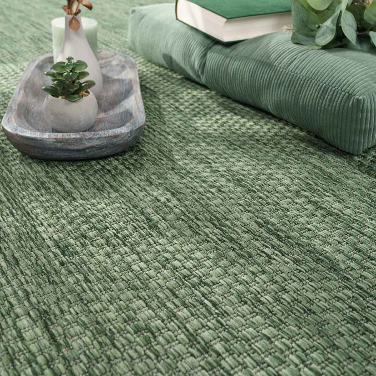 OUTDOORTEPPICH 60/100 cm Venedig 165 - Grün, Kunststoff (60/100cm) - Paco Home