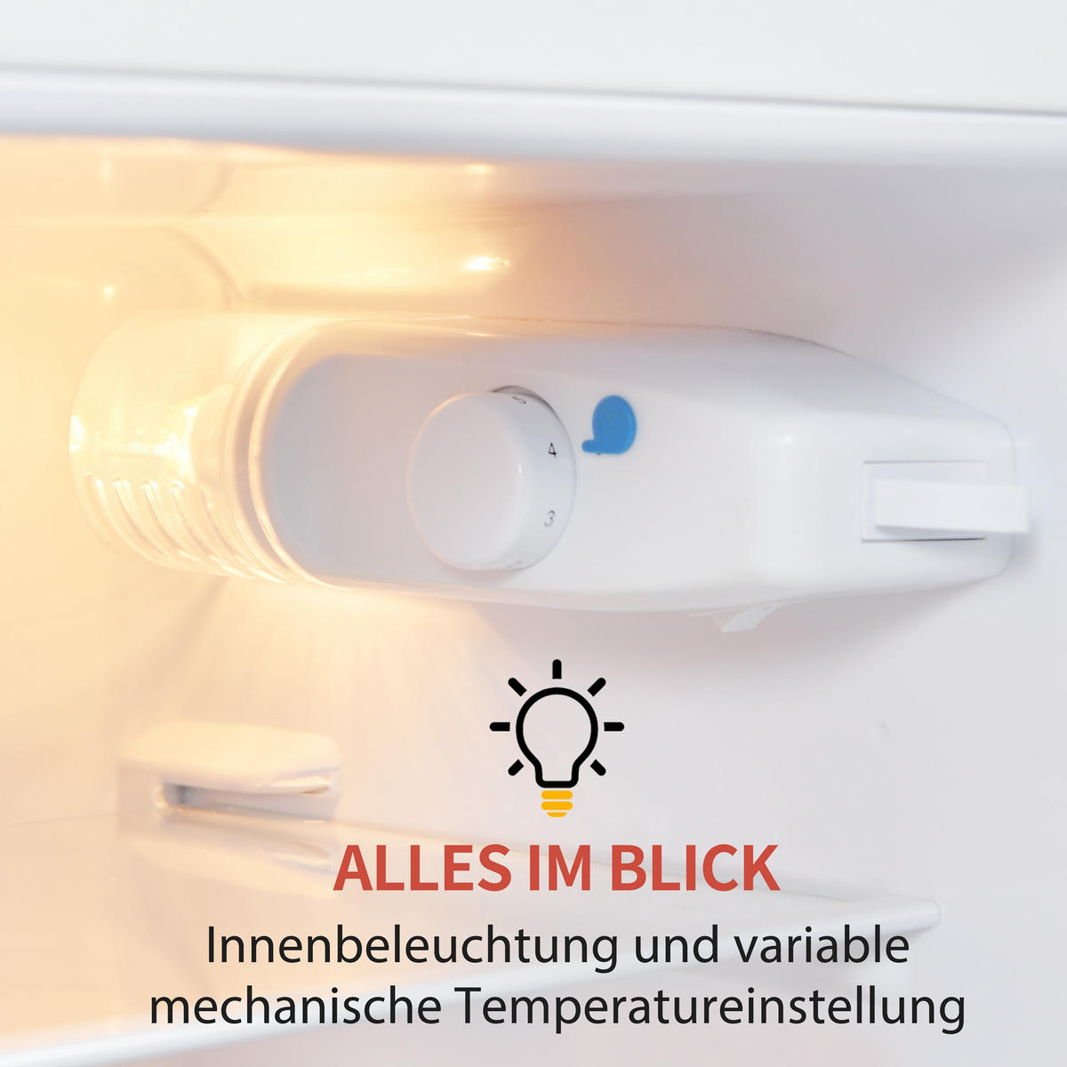 RETRO KÜHLSCHRANK 105cm 92L 2-Tür LED Gefrierkombination - Rot, Kunststoff (41/45.5/105.5cm) - FLIEKS
