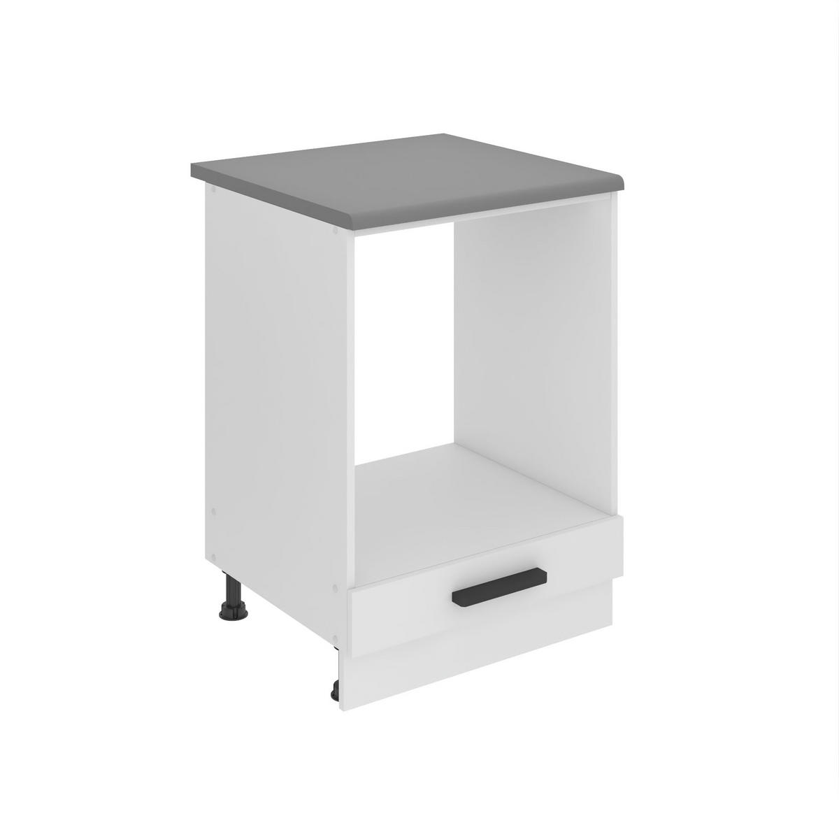 KÜCHENUNTERSCHRANK 60 cm SDP, mit Arbeitsplatte, ohne Tür mit Schubladen, Weiß matt - Weiß, Holz (60/85/51.6cm) - B BELINI GROUP