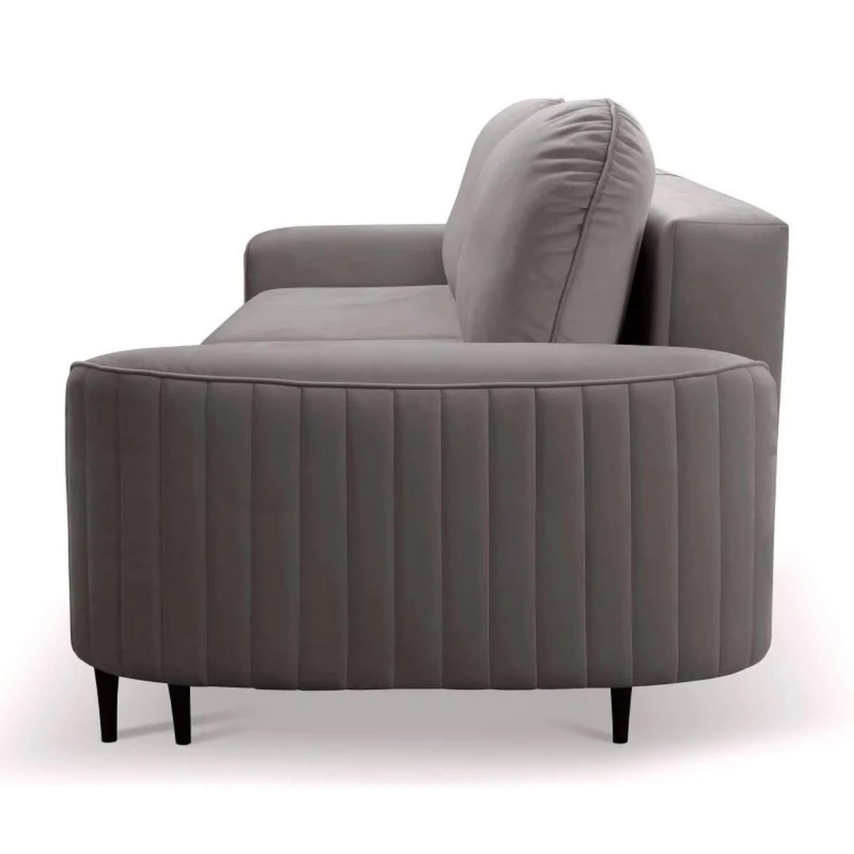 SCHLAFSOFA ANES, Sofa mit Schlaffunktion und Bettkasten, Farbe: Grau, Velourstoff - Grau, Textil (244/92/102cm) - Sepro Meble