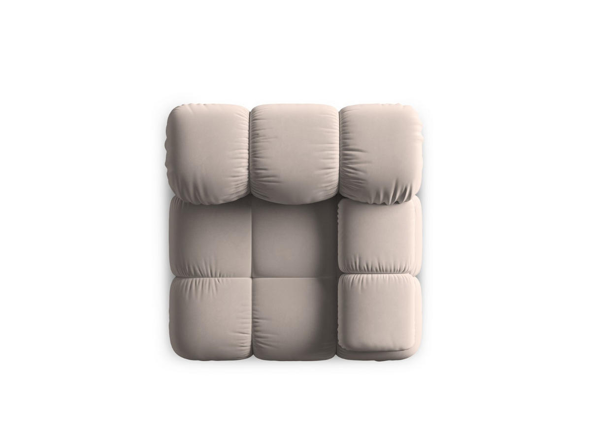 MODUL rechts Bellis aus Samt beige - Beige, Textil (94/70/94cm) - Micadoni