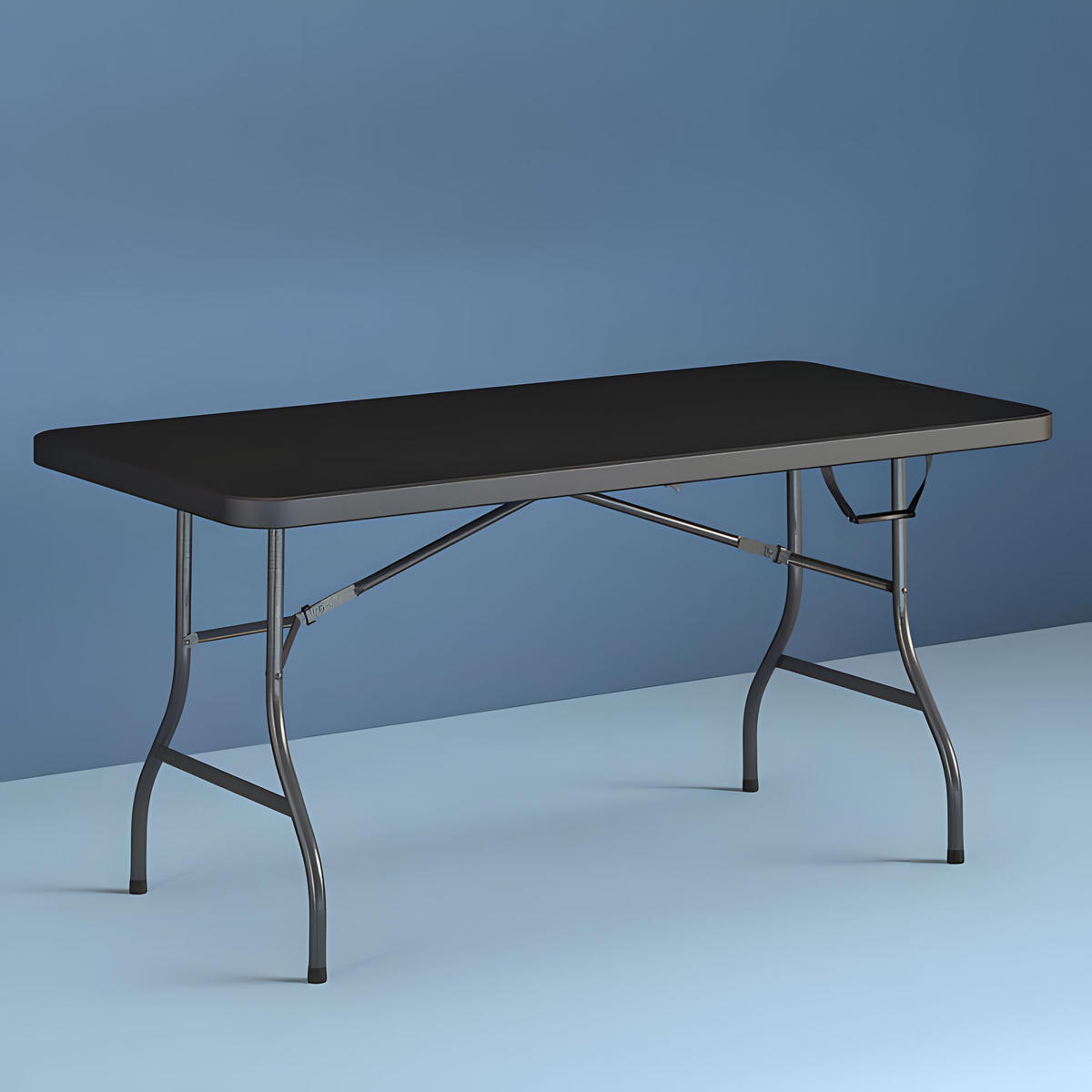 GARTENTISCH klappbar 180 x 75 cm - Schwarz, Kunststoff (180/75/74cm) - Mat-Haus