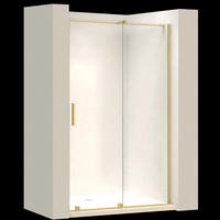 DUSCHTÜR Rea Montana 120 Gold Brush - Goldfarben, Glas (120/200cm) - REA