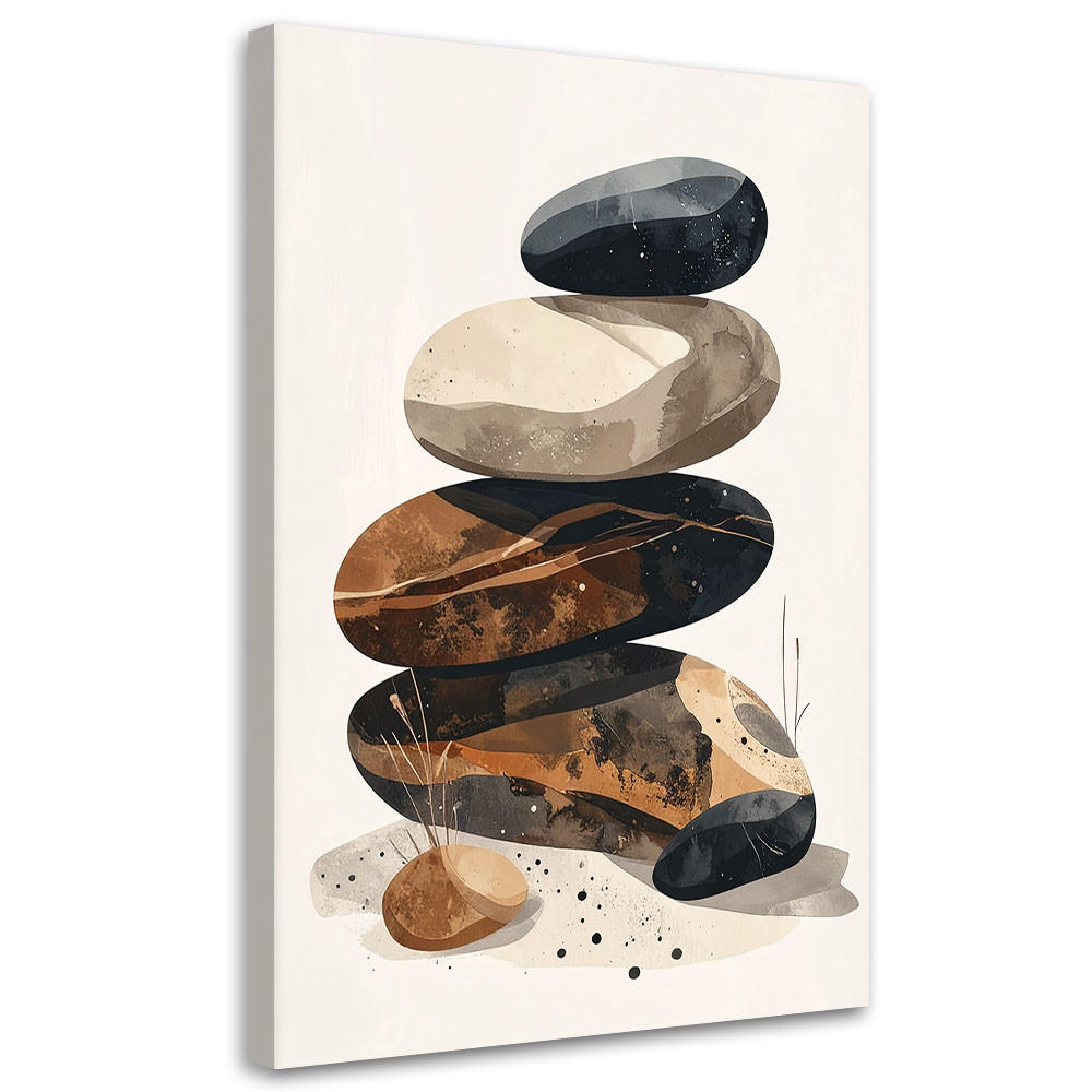 Feeby Leinwandbilder, Grau 80x120 cm