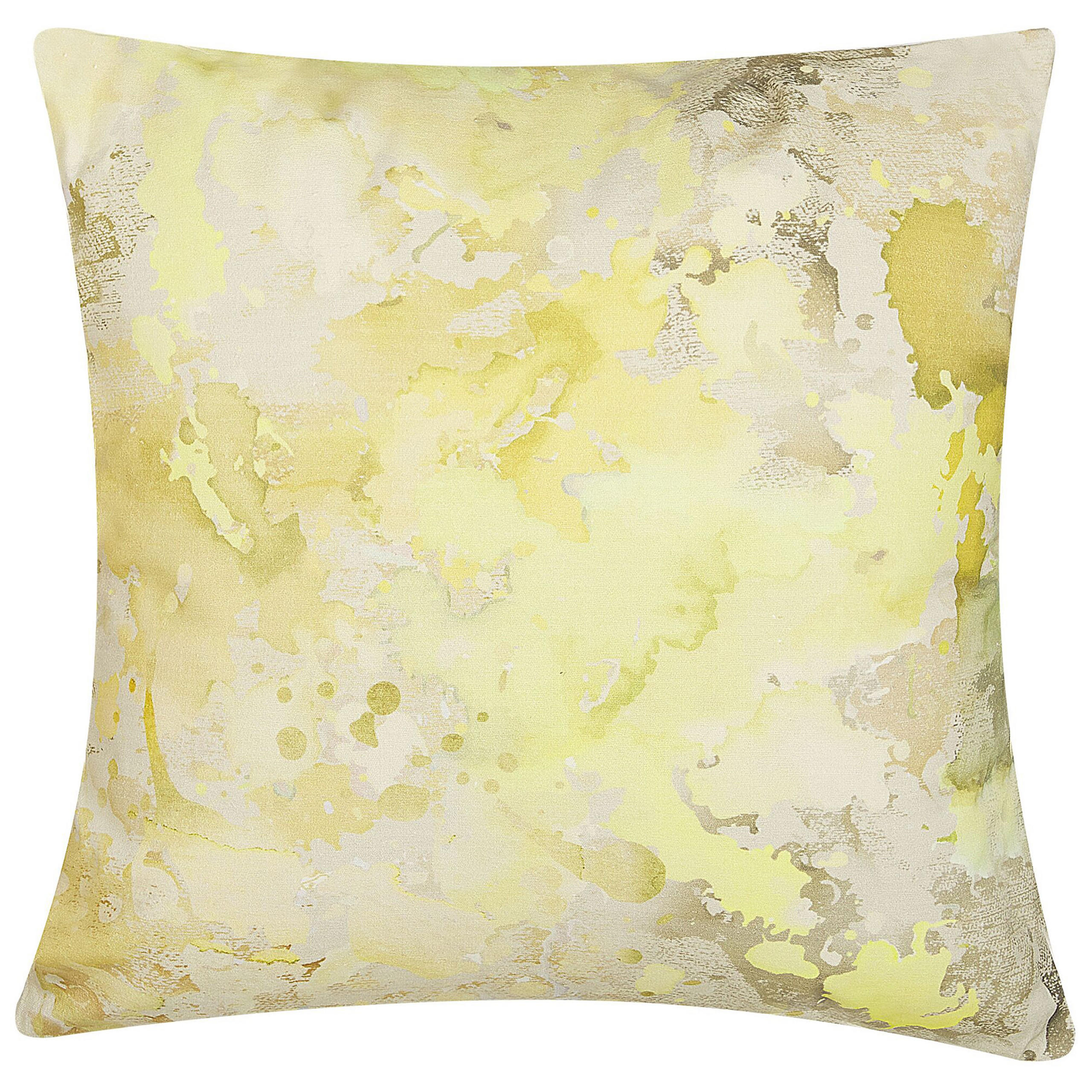 DEKOKISSEN 2er-Set Gelb 45/45 cm Pachira - Gelb, Naturmaterialen/Textil (45/45cm) - Beliani