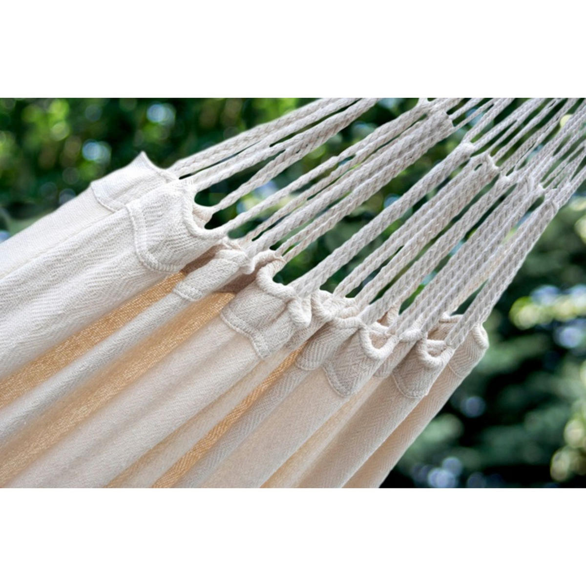 HÄNGEMATTE mit Gestell, 2 Personen, XL, 140 kg, Metall, Medelin Beige, einfache Montage - Ecru, Metall (370/130/120cm) - Potenza