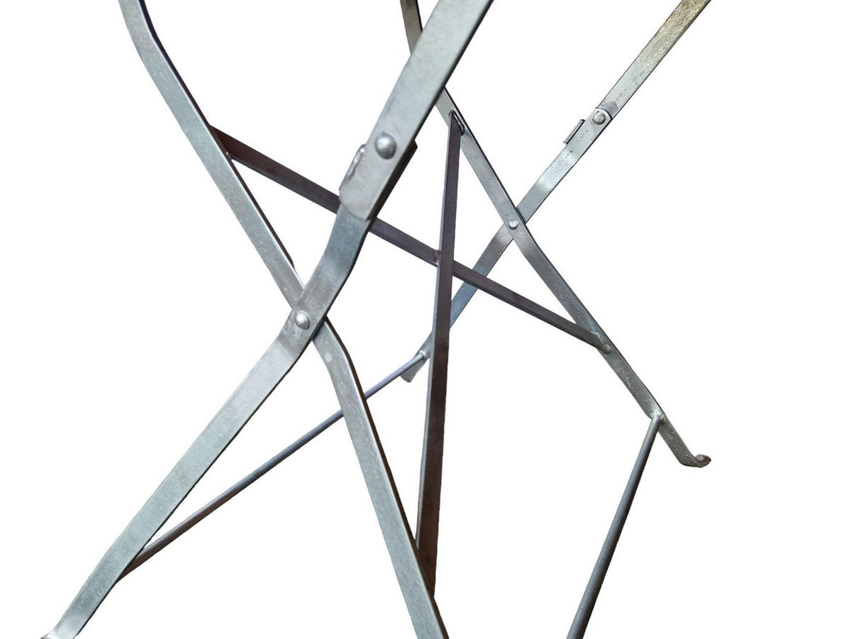 BIERGARTENTISCH BERGTAL 74x90x90cm Ø90cm Klappbar Eschenholz Schwarz/Braun 3 Personen - Braun, Holz (90/90/74cm) - CHEFGASTRO