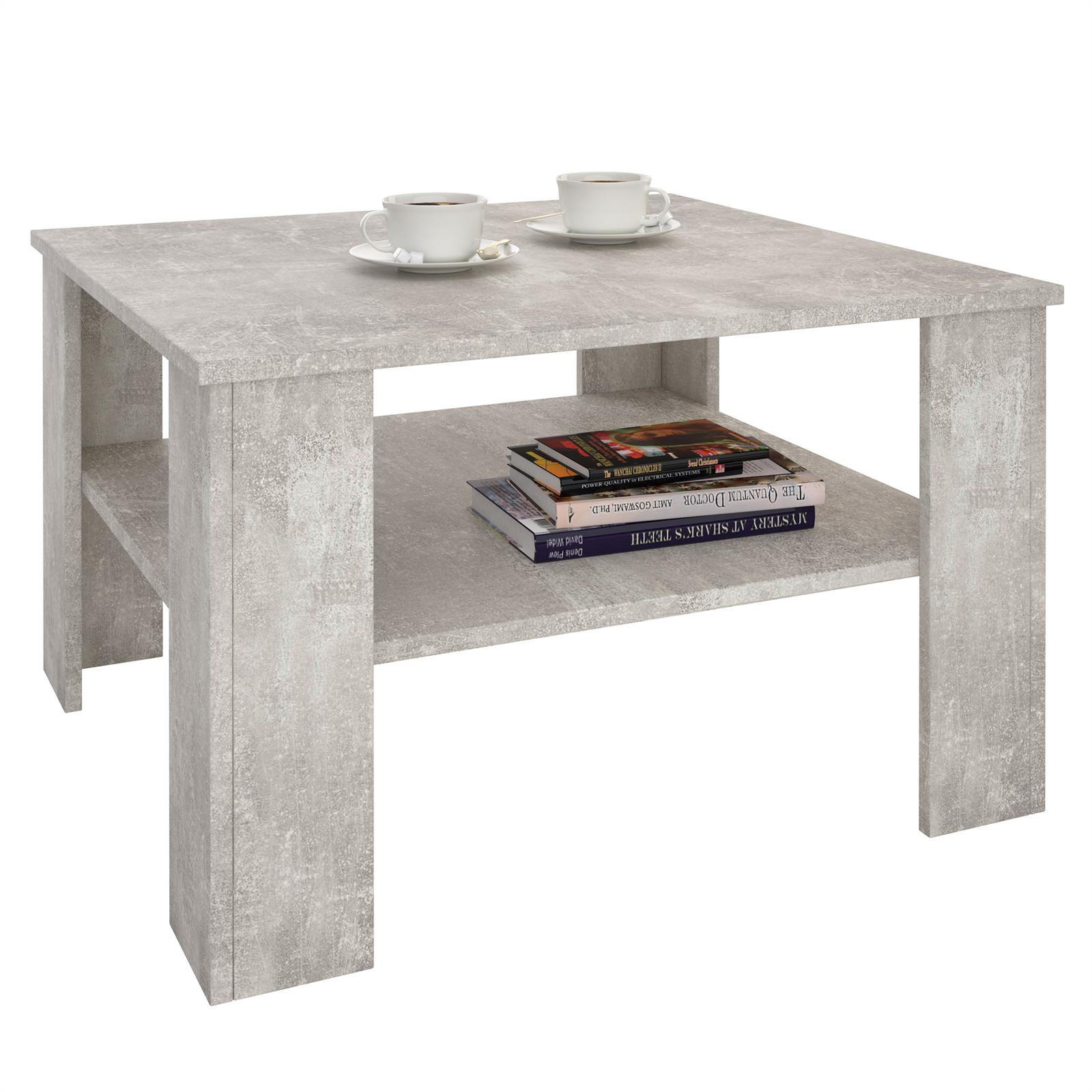 CARO-Möbel Couchtisch Grau 68x41x68 cm