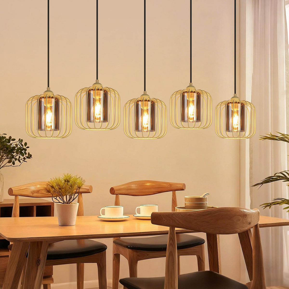 PENDELLEUCHTE BERLIN Ⅲ 100/20/155 cm - Gelb, Metall (100/20/155cm) - Nettlife