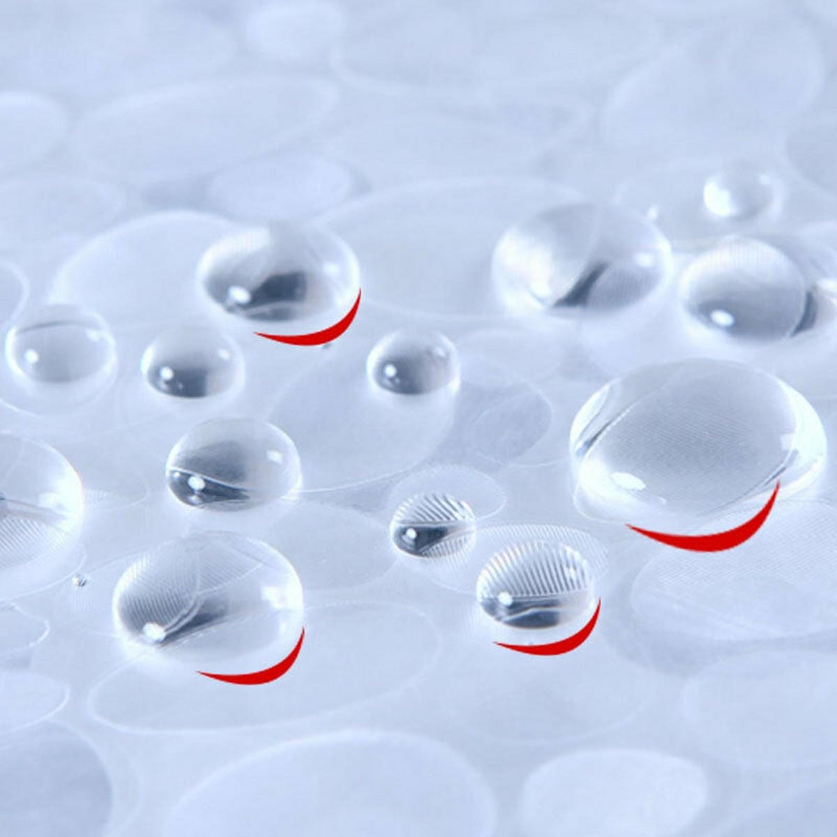 DUSCHVORHANG schimmelresistent transluzent PEVA wasserdicht antibakteriell Breite und Höhe 18 - Transparent, Kunststoff (180/200cm) - MCBOSON