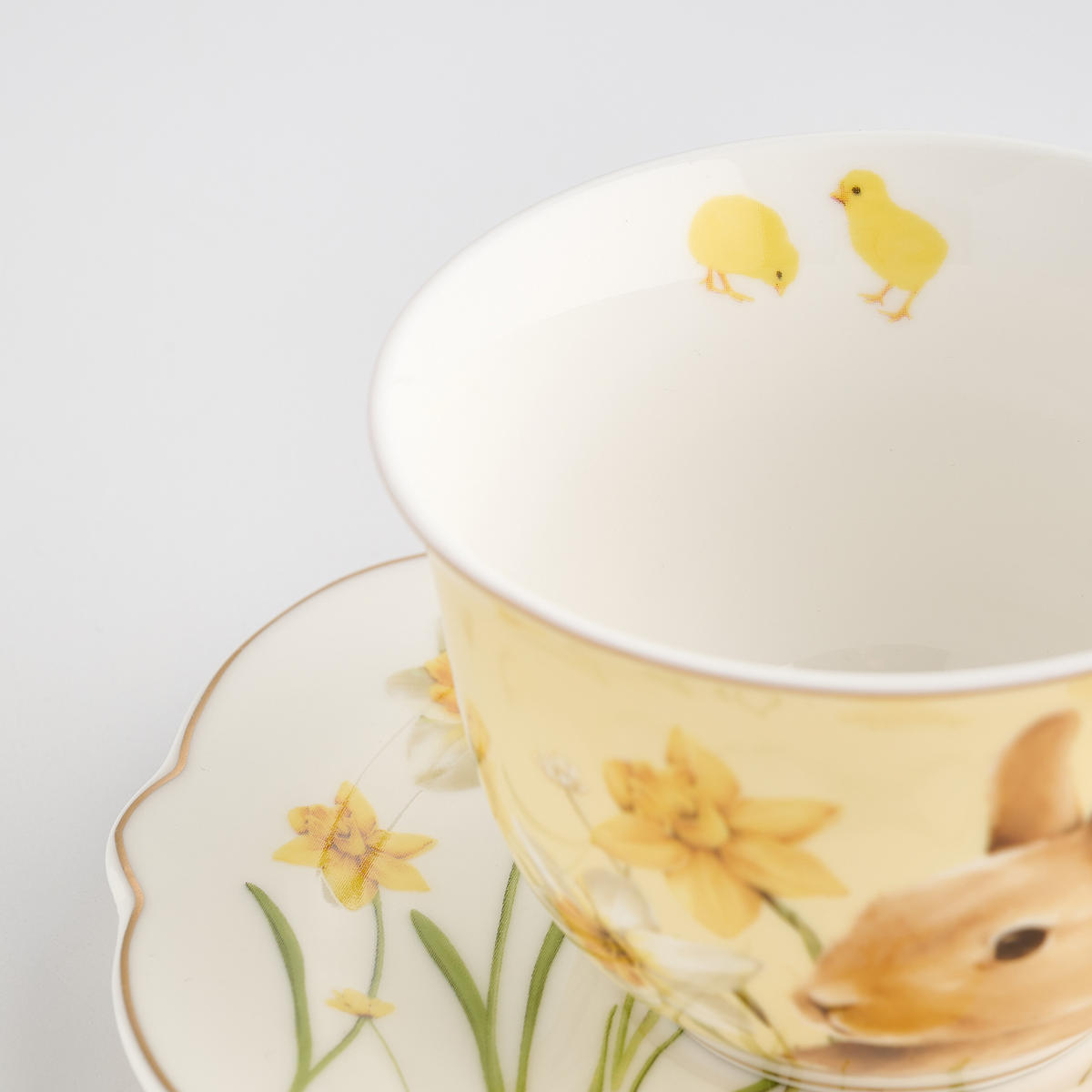 TASSE MIT UNTERTASSE Daffelisbunny - Gelb, Keramik (0.2L) - home&you