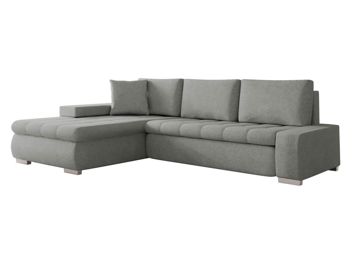 ECKSOFA Orkan Mini - Silberfarben, Holz/Textil (265/185cm) - MIRJAN24