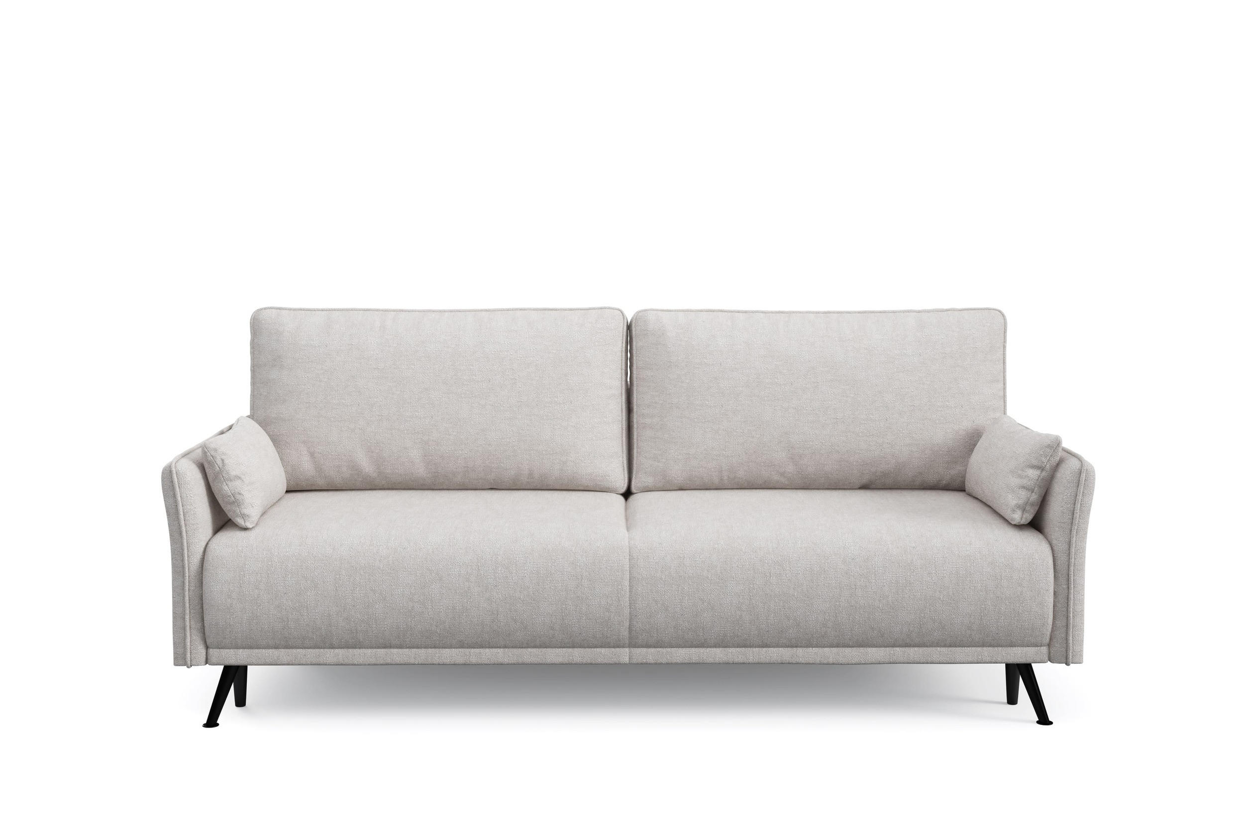 SCHLAFSOFA - Sofa Hoya - Hellgrau - Hellgrau/Schwarz, Holzwerkstoff (219/96/104cm) - Möblo