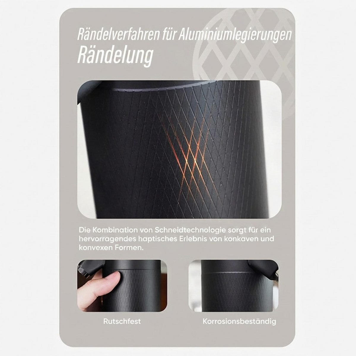 KAFFEEMÜHLE Elektrische Kaffeemühle neigbar 36 Mahlgrade Anti-Statik - Schwarz, Metall (103/310/187cm) - BEXEVUE