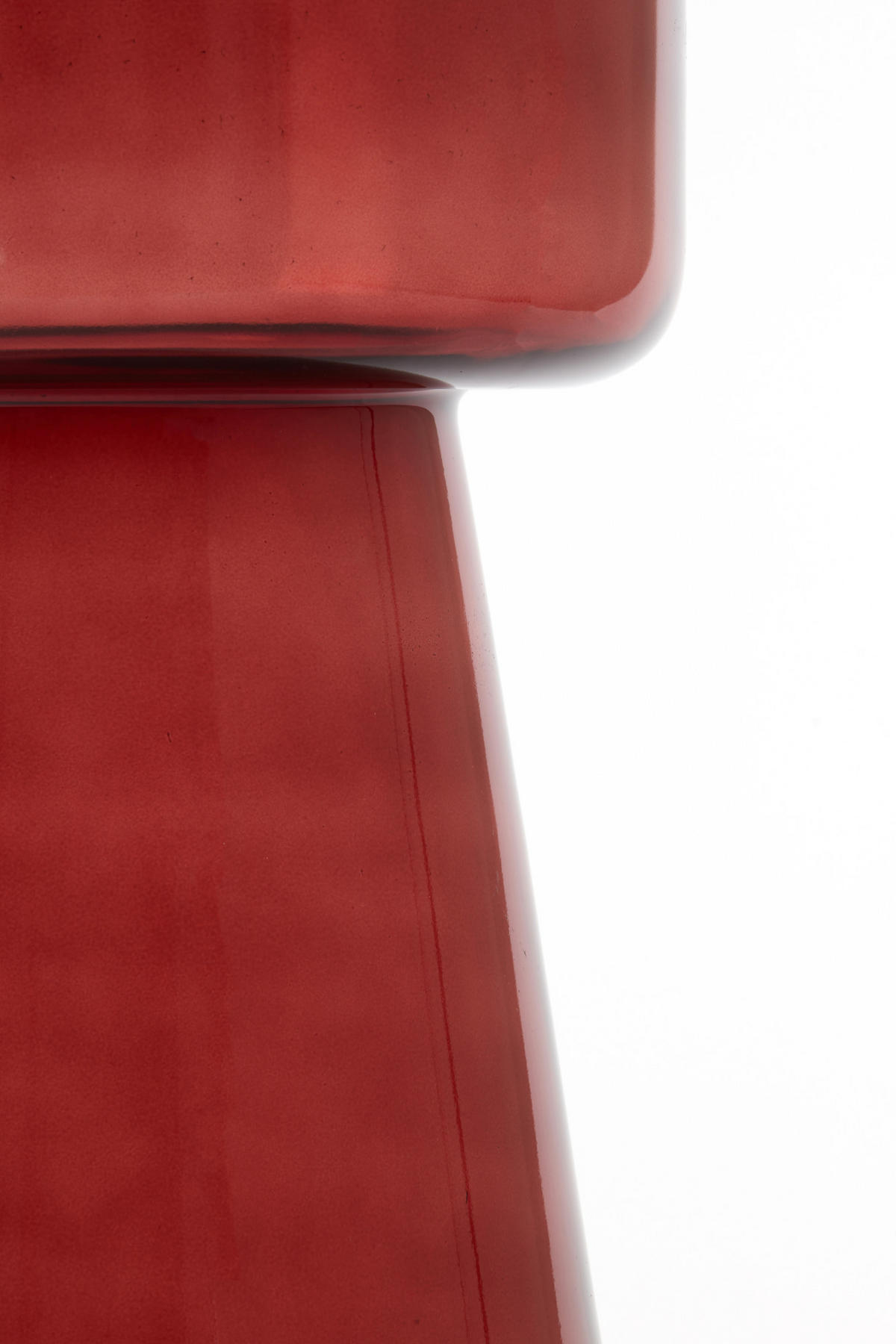 BEISTELLTISCH Dakwa Rot Ø30/50 cm - Rot, Glas (30/30/50cm) - Light & Living