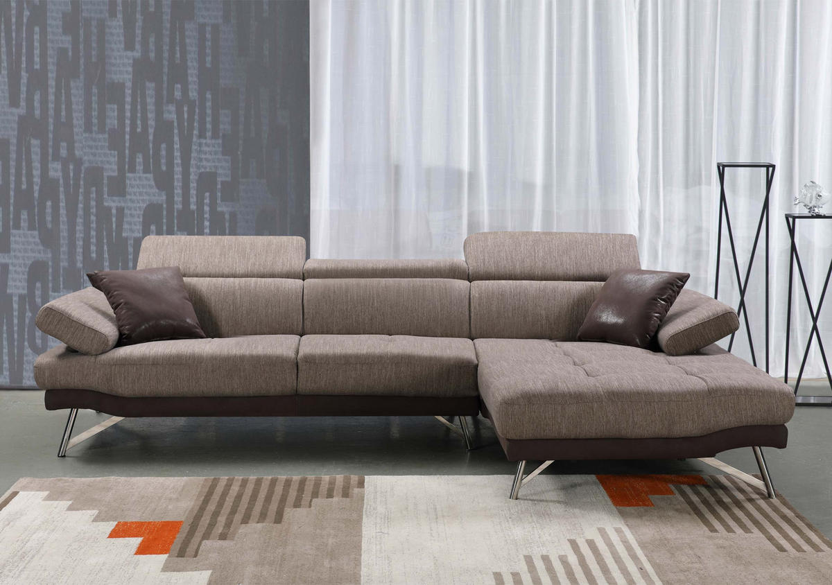 SOFA Braun - Braun, Textil (300/174cm) - MCW