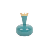 VASE Yara Blau 17/17/24 cm - Blau, Metall (24cm) - Present Time