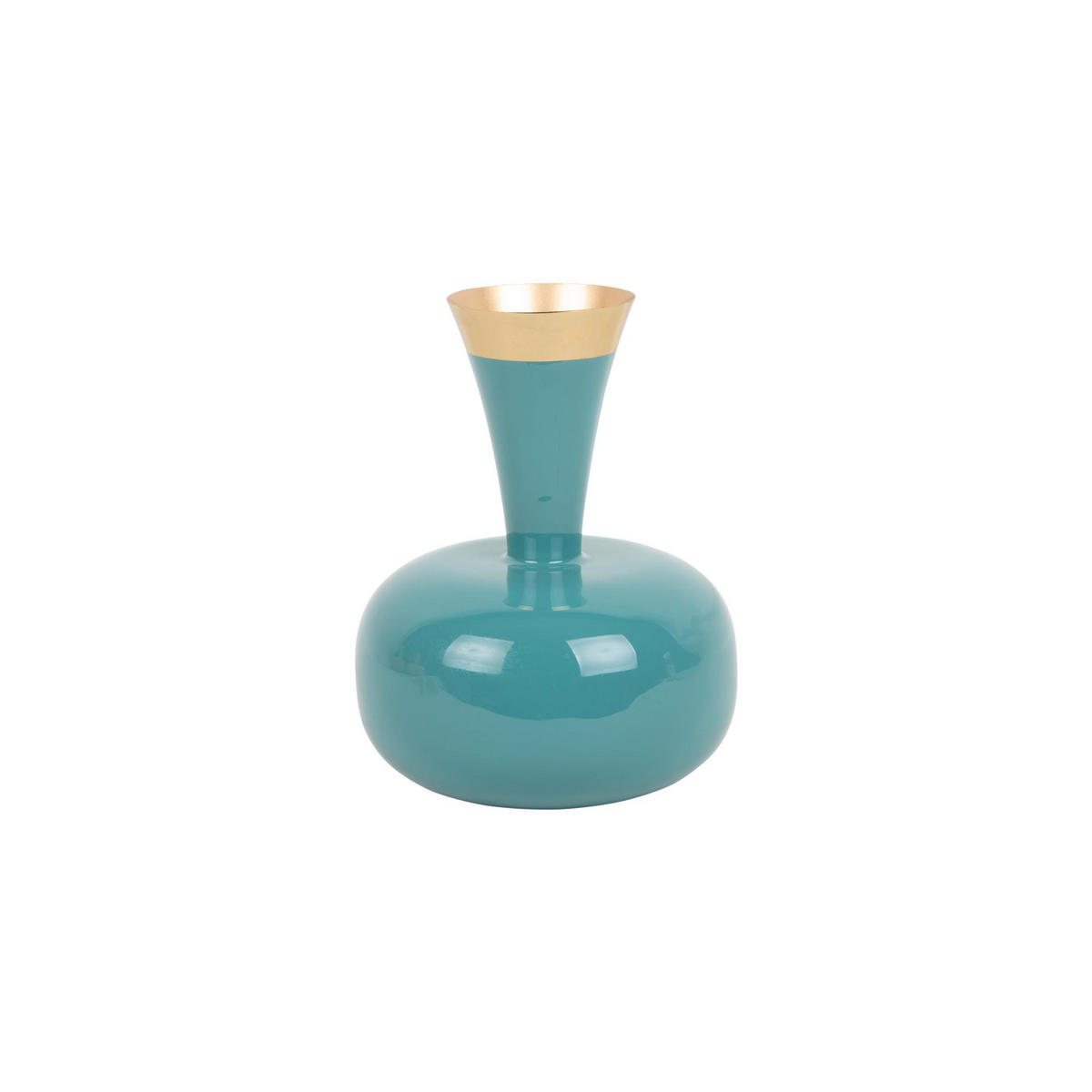 VASE Yara Blau 17/17/24 cm - Blau, Metall (24cm) - Present Time