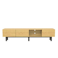 TV Lowboard LED 175 cm, Industriestil, 3 Türen, Holz - Braun, Holz (175/41/31cm)