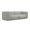 3-SITZER SOFA Strukturstoff Stoff Grau - Hellgrau/Schwarz, Kunststoff/Textil (228/70/89cm) - Makamii