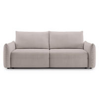SCHLAFSOFA Theolla Hellbeige - Ecru/Schwarz, Textil/Metall (248/97/111cm) - Selsey