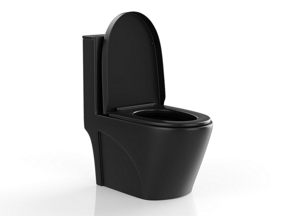 STAND-WC aus Keramik - Schwarz matt - NAGILAM - Schwarz, Keramik (39/78.5/69cm) - Vente-Unique