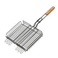 GRILLKORB Schwarz 25/30/5 cm MR1002 - Schwarz, Metall (30/5/25cm) - Maestro 