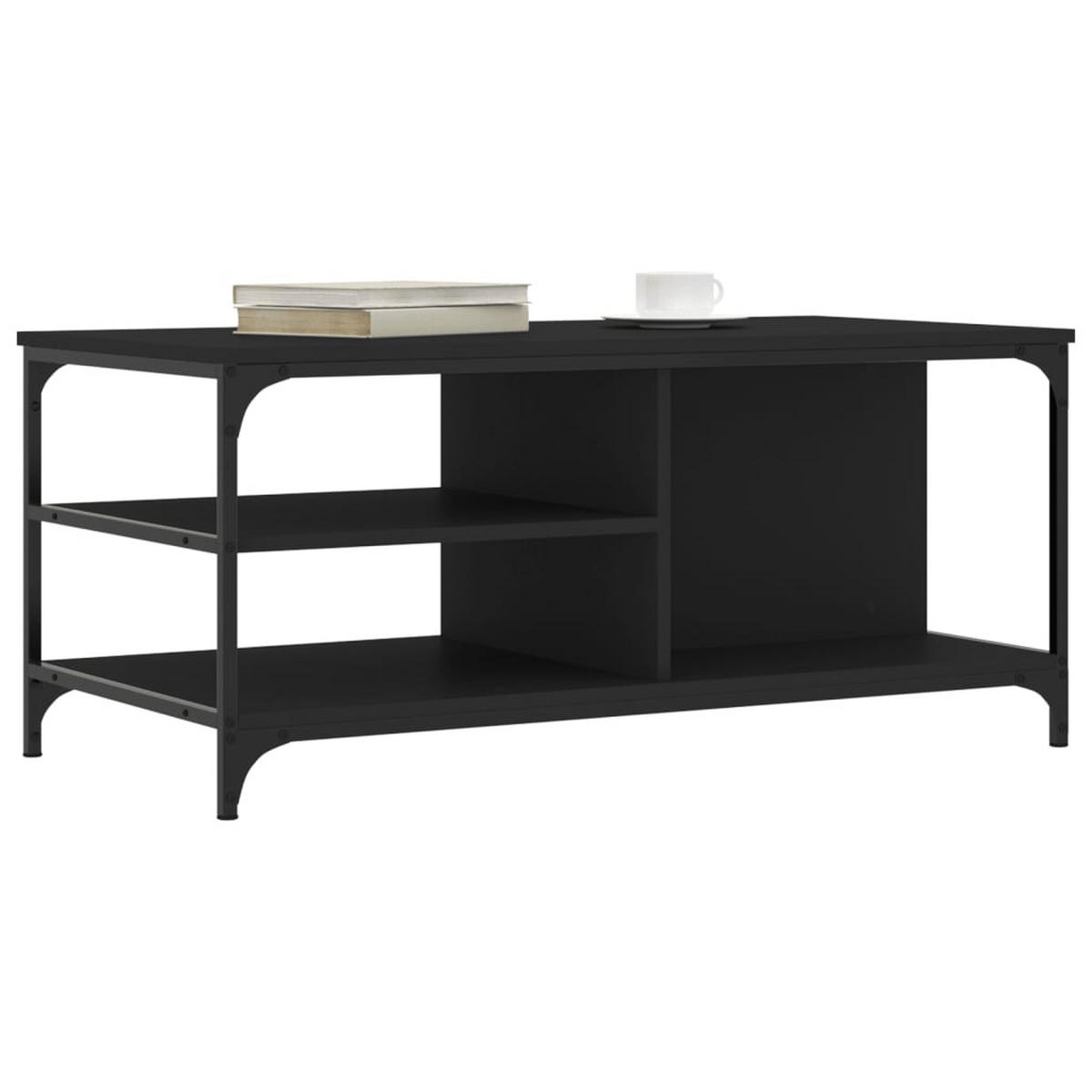 COUCHTISCH Schwarz 100x50x45 cm Holzwerkstoff - Schwarz, Holzwerkstoff (100/50/45cm) - furnicato