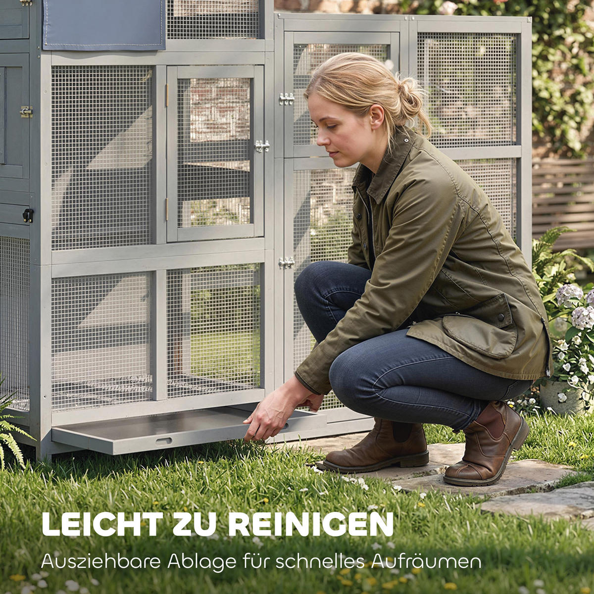 VOLIERE DE-10872 Grau - Grau, Holzwerkstoff (60/164.5/196cm) - ComfortXL