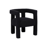 STUHL mit Armlehnen - Bouclé-Stoff & Metall - Schwarz - SOFANA - Schwarz, Textil (59/70/65cm) - Pascal Morabito