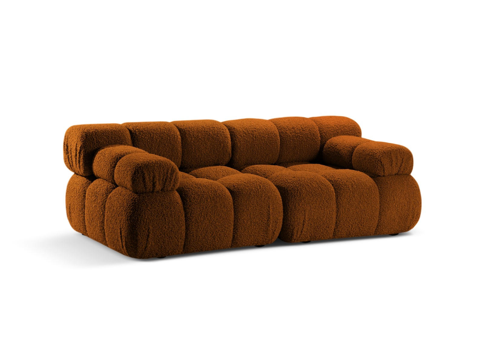 SOFA modular Bellis aus Boucle ziegelrot 2 Sitzplätze - Orange, Textil (94/70/188cm) - Micadoni