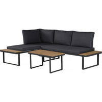 LOUNGEGARNITUR Liora 4-Sitzer Grau - Grau, Metall - Habitat Garten