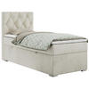 BOXBETT ALDA 90/200 Beige Velvet - H3 - Links Seite - Beige, Holz/Textil (90/200cm) - MKS