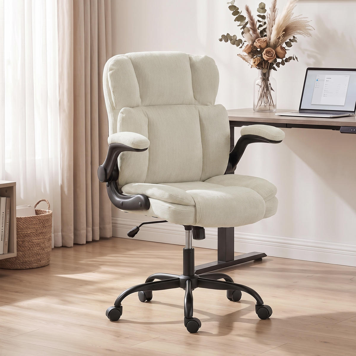 BÜROSTUHL Beige 70.0/67.0/108.0 cm - Beige, Metall (67/108/70cm)