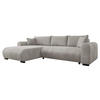 ECKSOFA Merkos - Hellgrau/Schwarz, Holz/Textil (285/188cm) - MIRJAN24