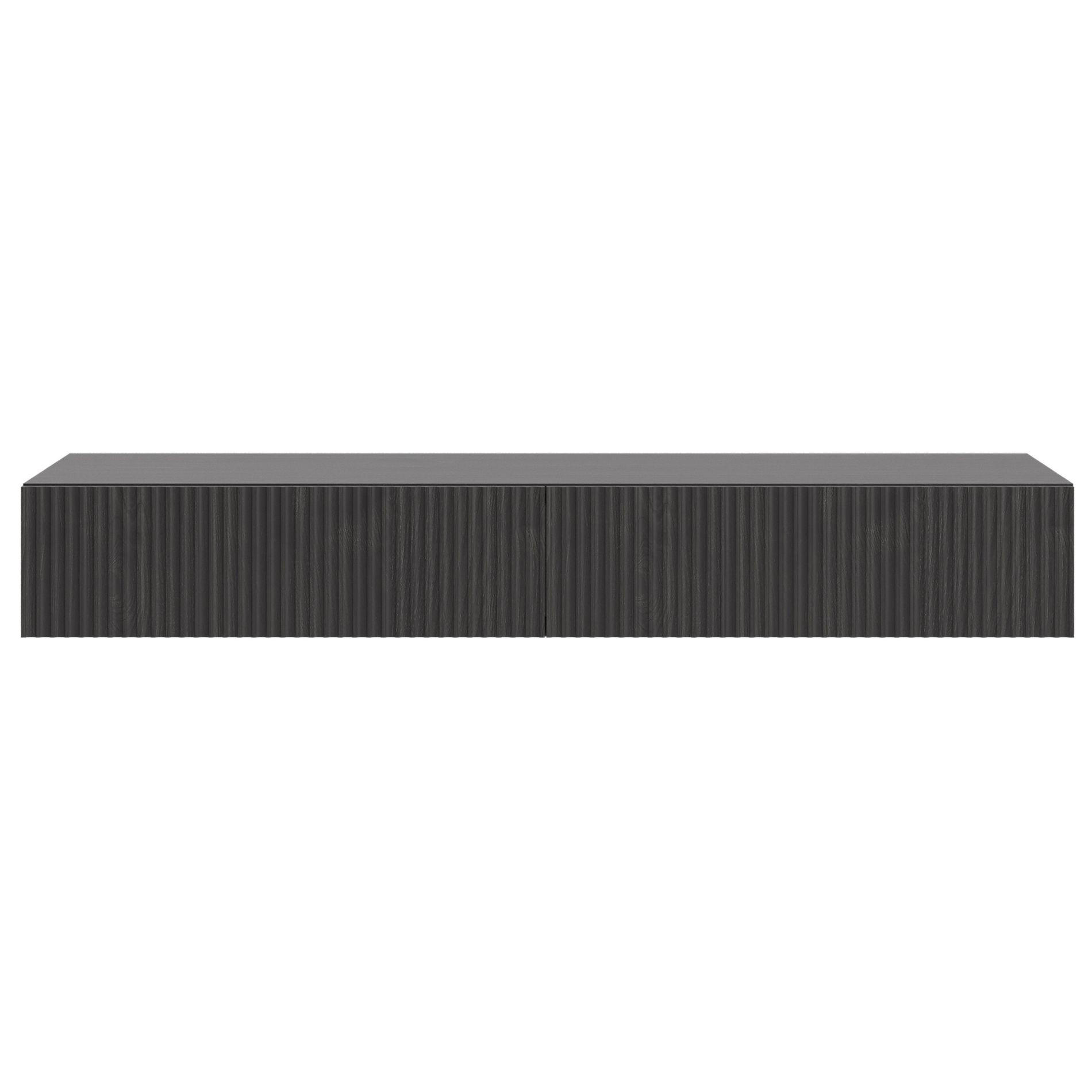 WANDKONSOLE Nolie Holzoptik Esche Schwarz 110 cm - Schwarz, Holzwerkstoff (110/17/40cm) - Selsey