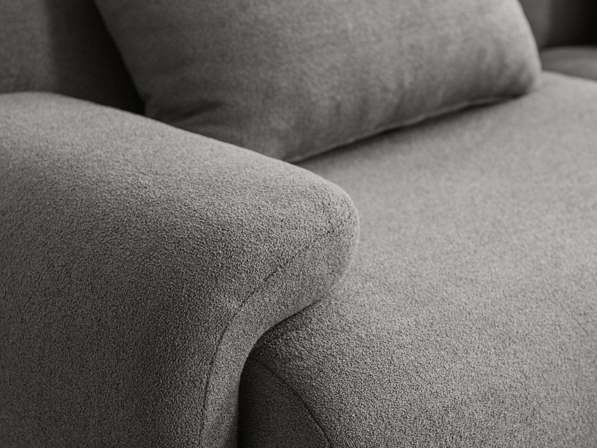 2-SITZER-SOFA Bouclé-Stoff Wolkengrau - Grau, Textil (194/73/95cm) - MILYsofa