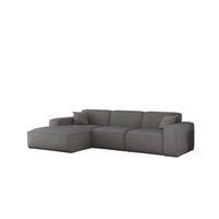 ECKSOFA Celes Premium In Artico - Grau, Holzwerkstoff/Textil (266/165cm) - Fun Möbel