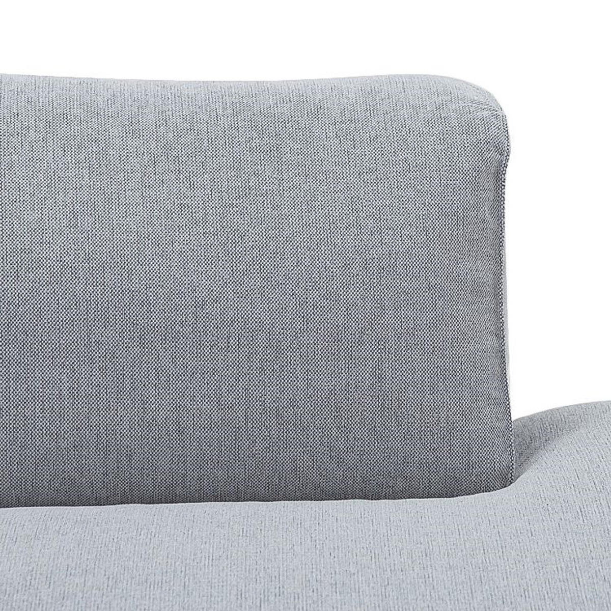 ECKSOFA mit Chaiselongue - Hellgrau/Schwarz, Kunststoff/Textil (290/173cm) - home24