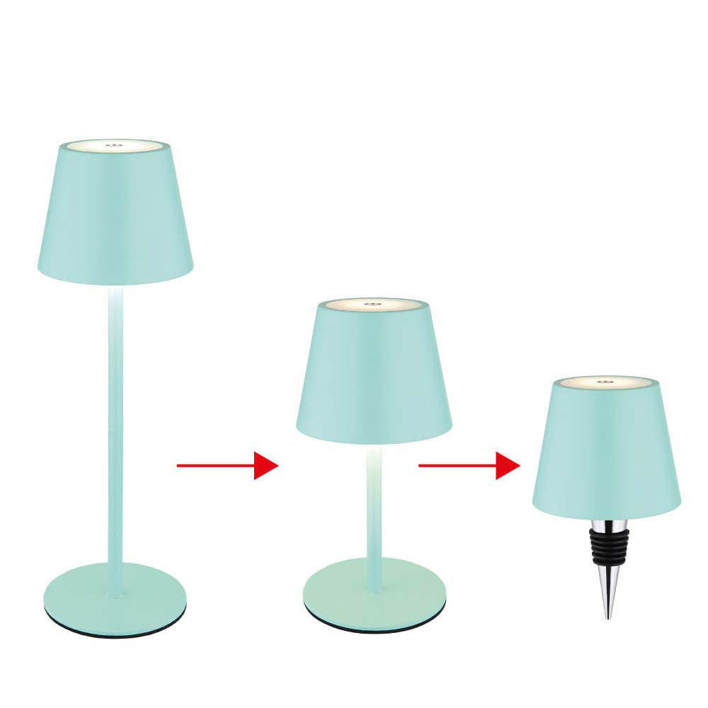 LED AUSSENLEUCHTE VANNIE I Türkis Opal - Türkis, Metall (11.5/11.5/36cm) - Globo Lighting