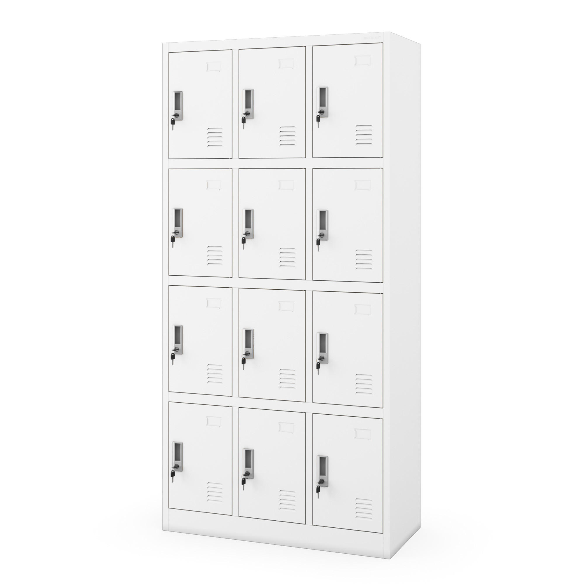 SCHLIESSFACHSCHRANK Marcin 90 x 185 x 40 cm - Weiß, Metall (90/185/40cm) - Jan Nowak