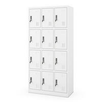 SCHLIESSFACHSCHRANK Marcin 90 x 185 x 40 cm - Weiß, Metall (90/185/40cm) - Jan Nowak