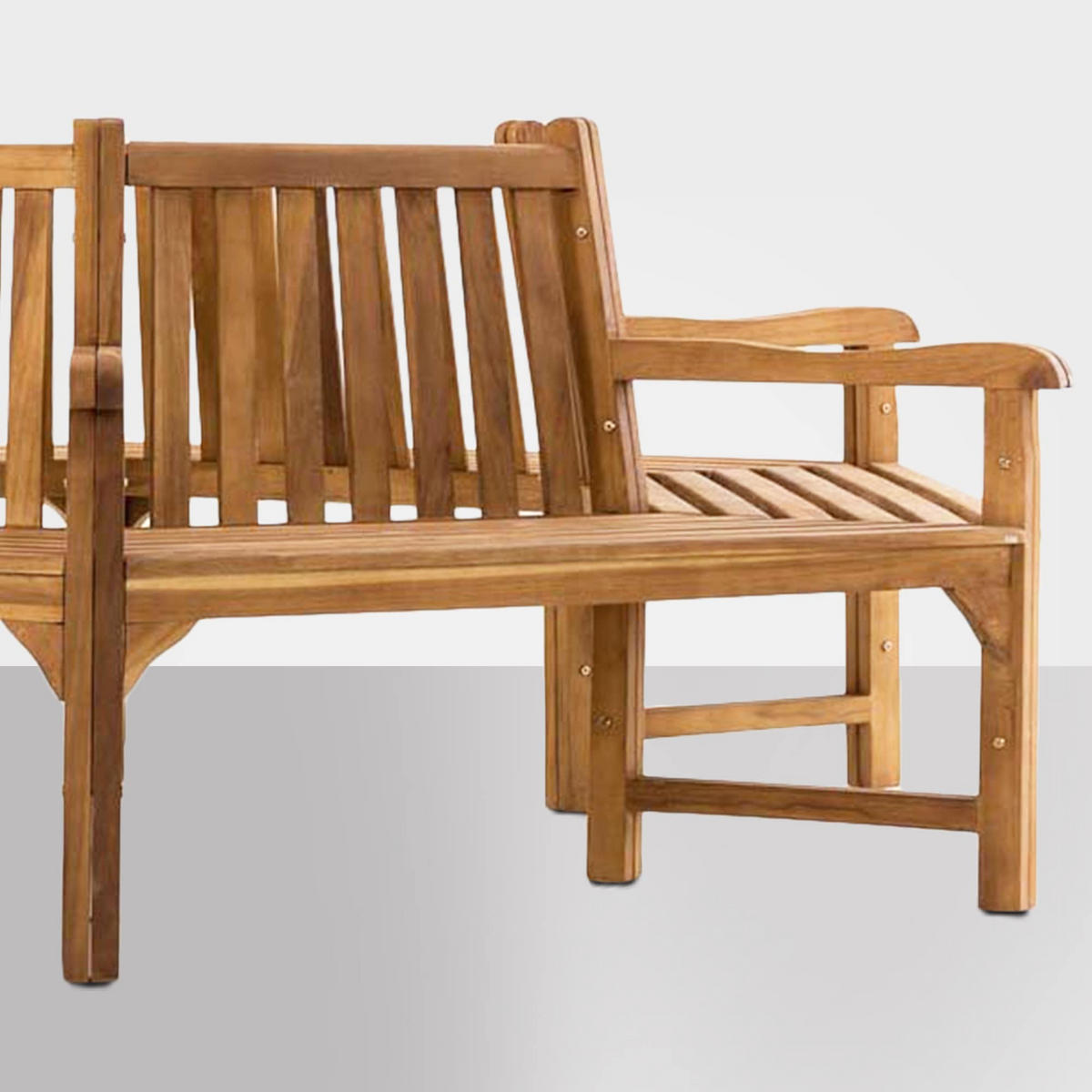 GARTENBANK 250/250 cm Holz teak - Teakfarben, Holz (250/93/250cm) - CLP
