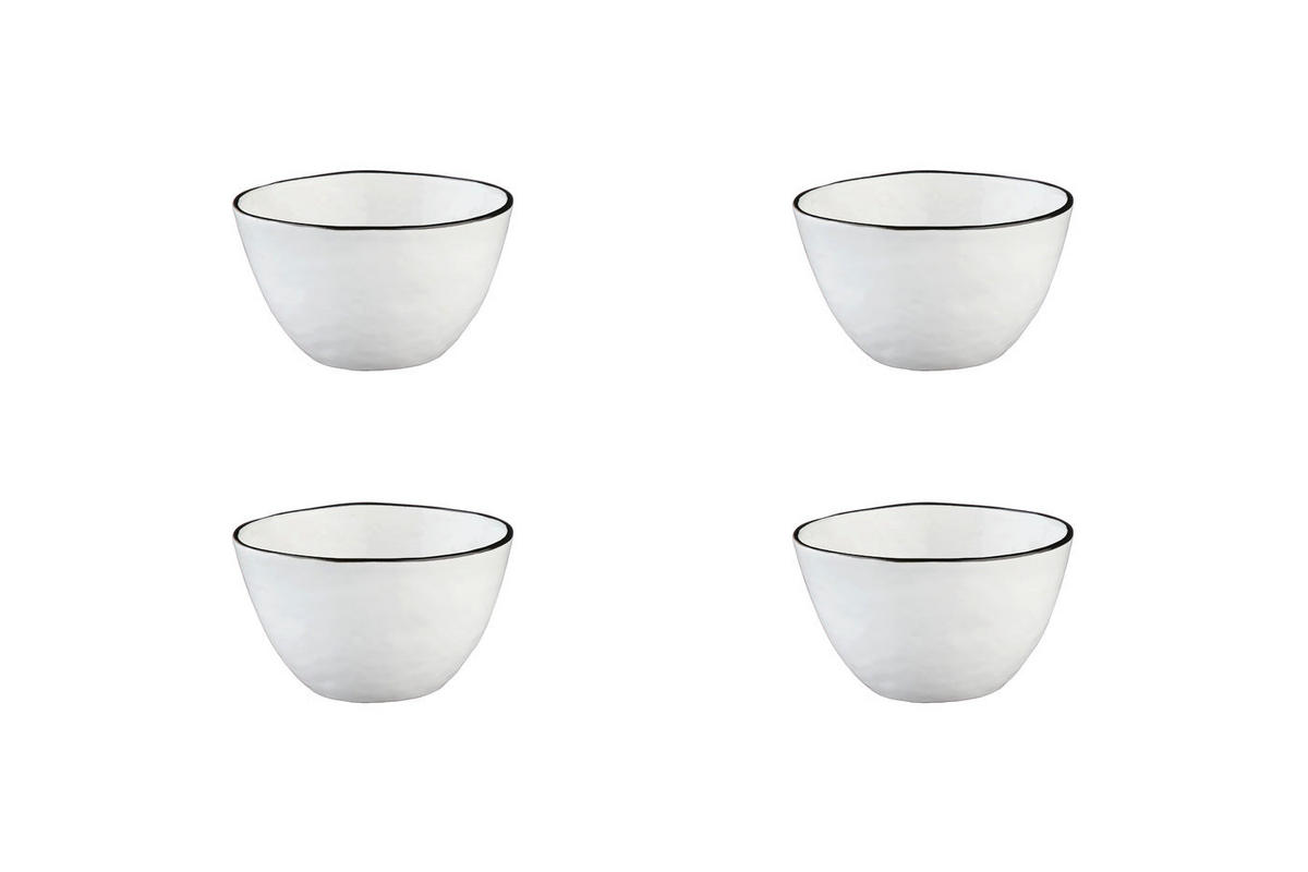 SCHALEN Pure Ø12cm - 4er-Set - Schneeweiß - Weiß, Keramik (12cm) - Björn