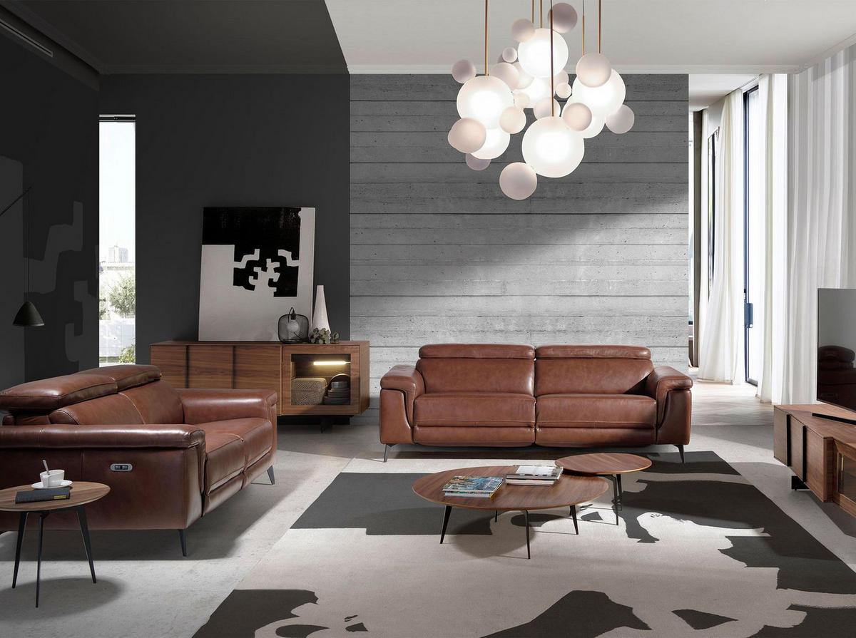 SIDEBOARD Sideboard aus Nussbaum und schwarzem Stahl mit Innenbeleuchtung 180/60/76 cm - Transparent/Walnussfarben, Holz (180/76/60cm) - ANGEL CERDA