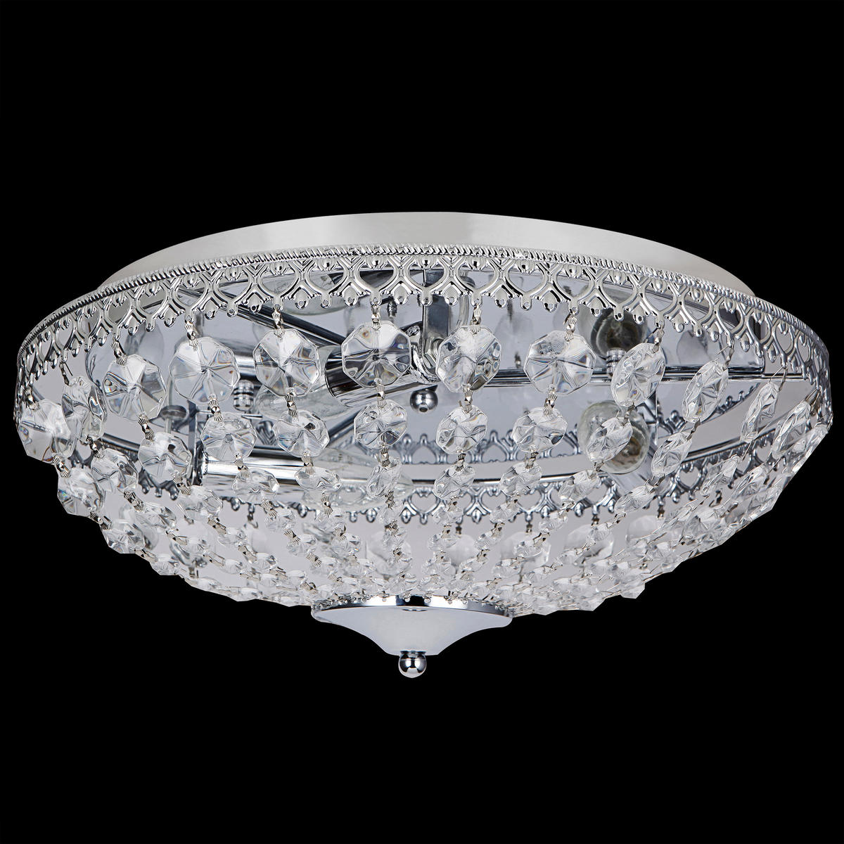 DECKENLEUCHTE - Silberfarben, Metall (40/40/16cm) - lux.pro