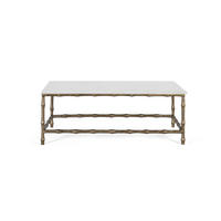 COUCHTISCH aus Marmor - Weiß, Metall (60/110/39cm) - Giner y Colomer