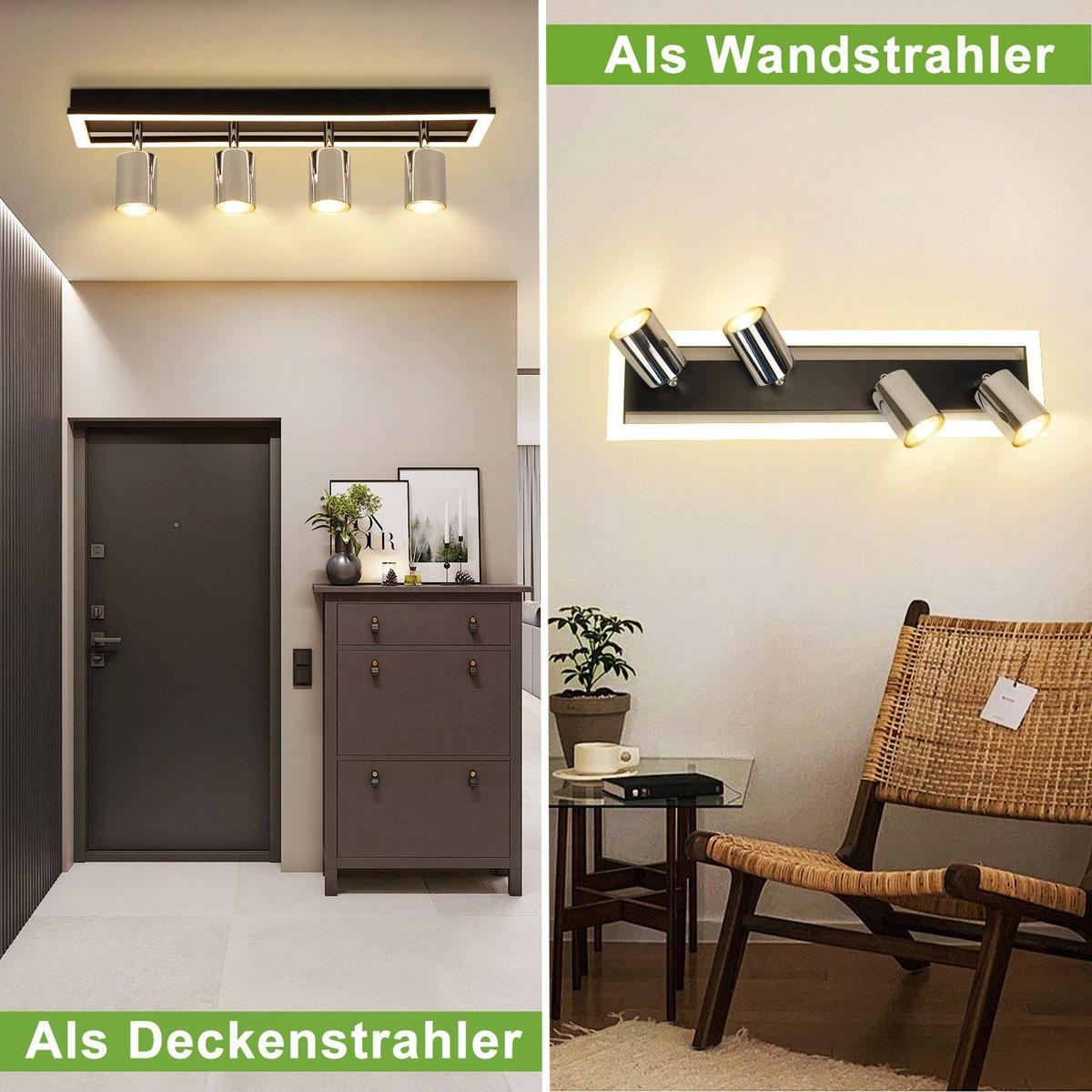 DECKENLEUCHTE Day 52/13/15.5cm - Schwarz, Metall (52/13/15.5cm) - Nettlife